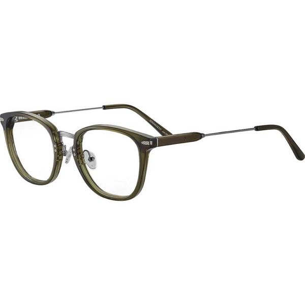 Egon Optic M Shiny Crystal Dark Green - Matte Silver Metal